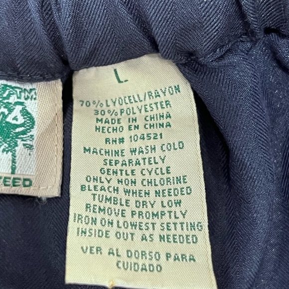 HAVANA JACKS WIDE LEG BEACH PANTS SZ LG DK NAVY RAYON BLEND BREEZY BEACH VACAY - Picture 6 of 11